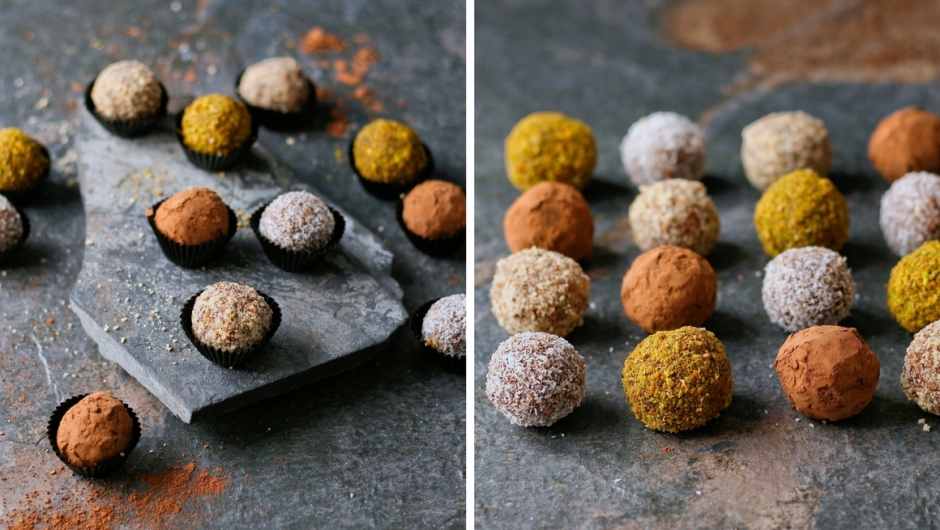 Orange and ginger biscuit truffles