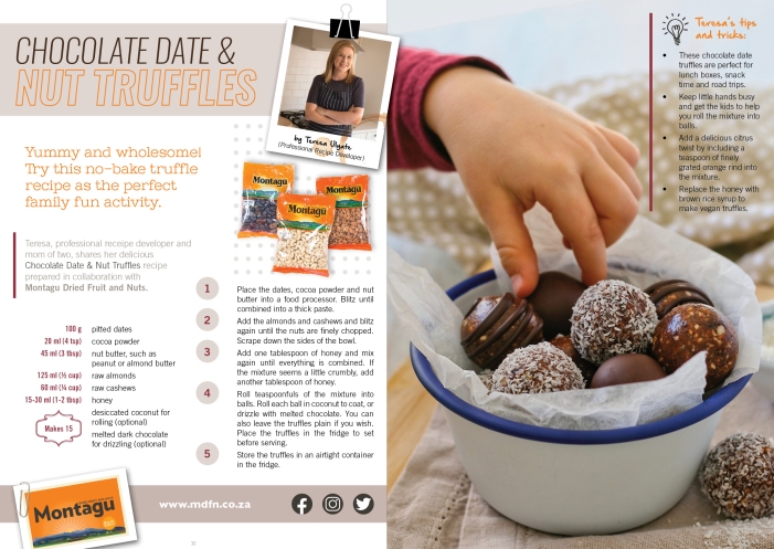 Date and nut truffles recipe for kids. 